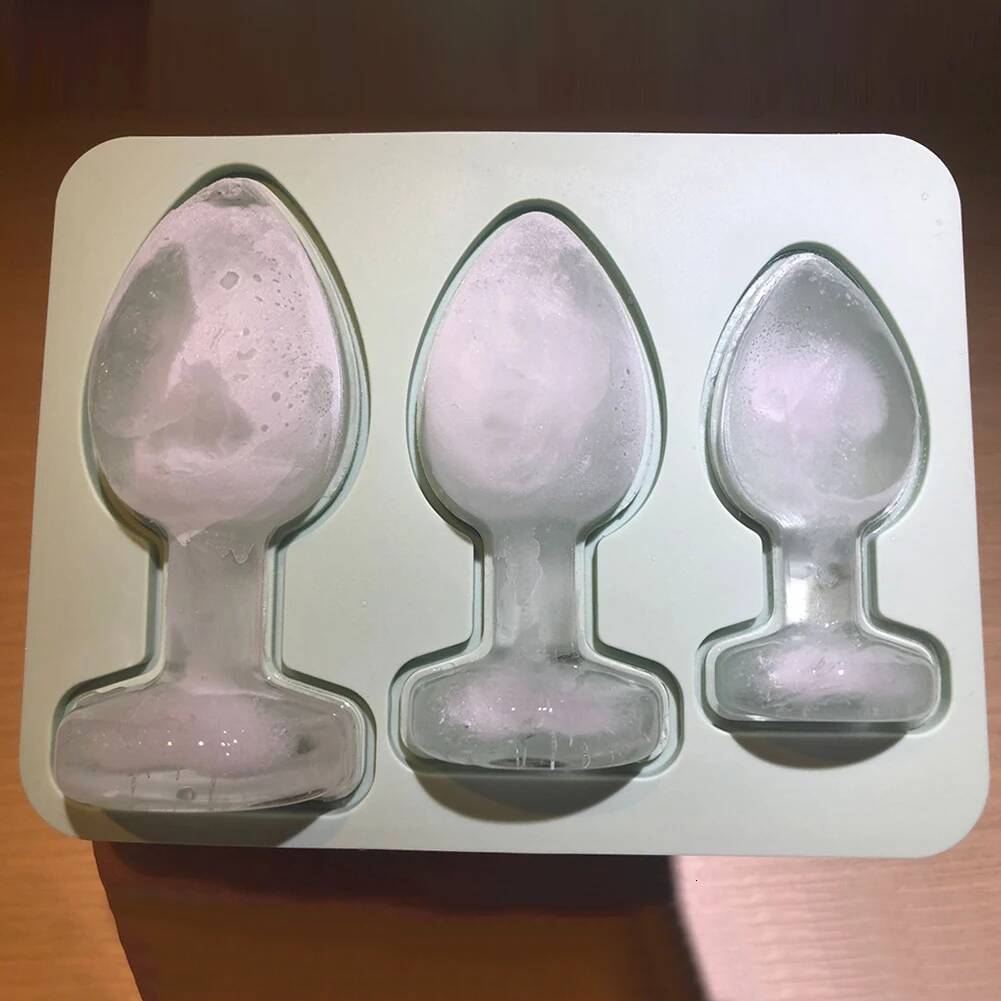 Prank Tray Silicone Butt Plug Shaped Cube Molds Household Whiskey Tails Ice Maker Kitchen Gadget Accessories