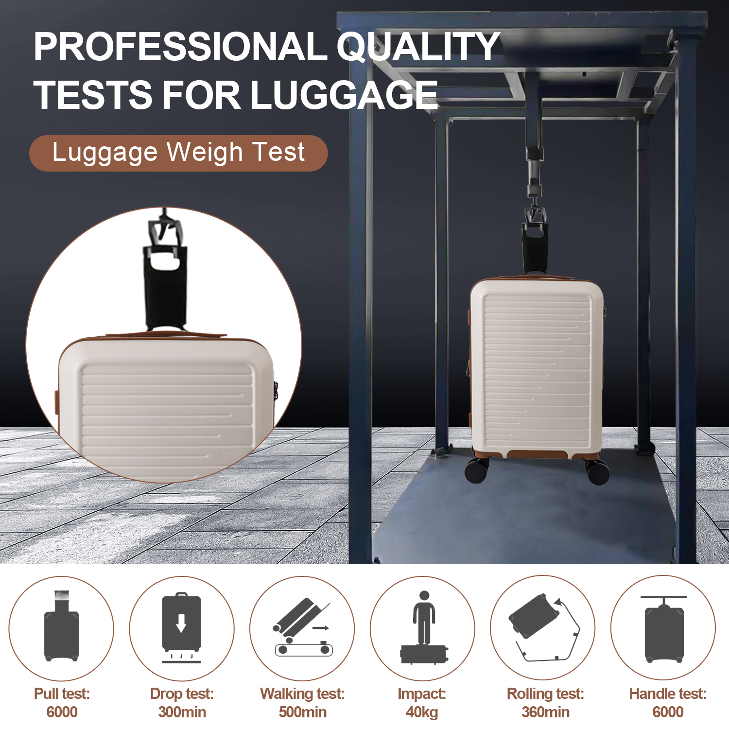 5 Piece Expandable ABS Luggage Sets with TSA Lock, Tote & Makeup Bag for Business & Personal Trips