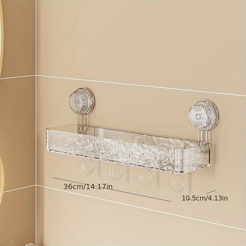 Water ripple suction cup shelf bathroom wall-mounted no-hole bathroom sink sink supplies storage shelf