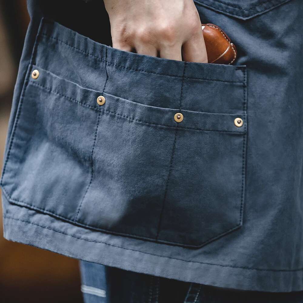 Maden Navy Vintage Men Turn-Down Collar Hunting Tops Multi-Pocket Coat Men's Spring And Autumn Workwear Jacket 250524