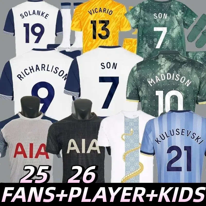 2024 2025 2026 home AWAY Football shirt VICARIO KULUSEVSKI SOLANKE WERNER HEUNG-MIN SON year of the Snake Warm Up Fans players Men 25 26 SON RICHARLISON Soccer Jerseys