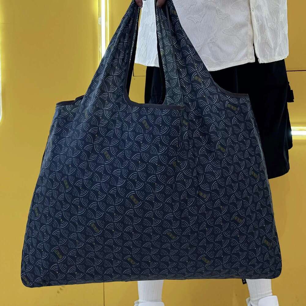 Large Capacity Shoulder Bag, Reusable Environmentally Friendly Lightweight Shopping With Printed Pattern, Outdoor Foldableable Satchel Camping Style T