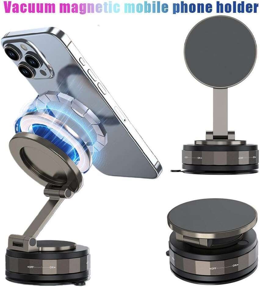 DHGadgets Car Cup Holders, 2025 New Electric Vacuum Suction Mount, 360° Rotation Magnetic Cell Holders for Phone