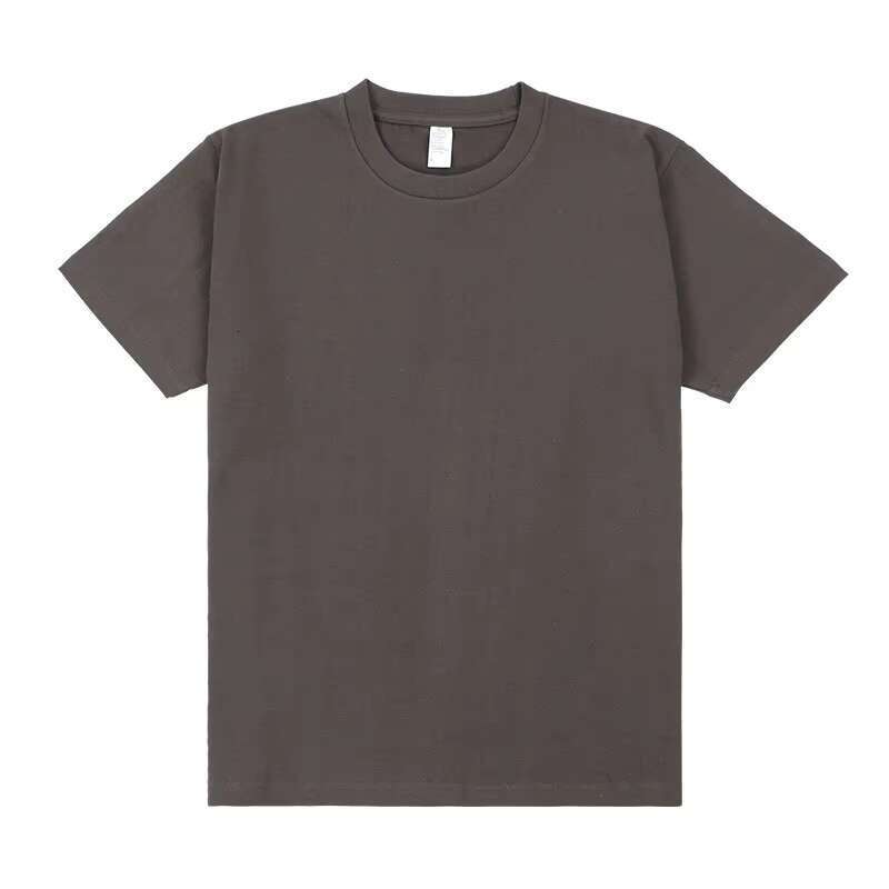 DHEssentials 250gsm high-quality pure cotton blank 6.4oz heavy-duty oversized square printed men's t-shirt