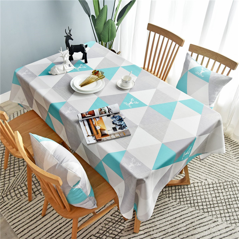 A712 tablecloth Nordic ins style oil-proof and waterproof tablecloth washable rectangular small fresh coffee table round table tablecloth