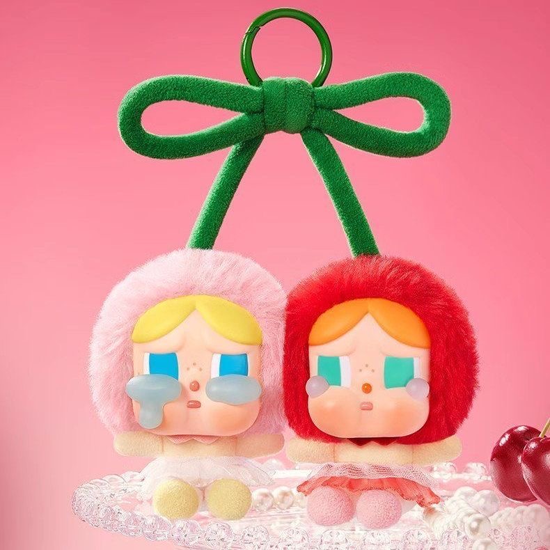 labubu New Cherry Crybaby Love God'S Tears Series Plush Hanging Card Sweet Keychain Pendant Plush Doll Sweet Doll Kawaii Ornament Gift