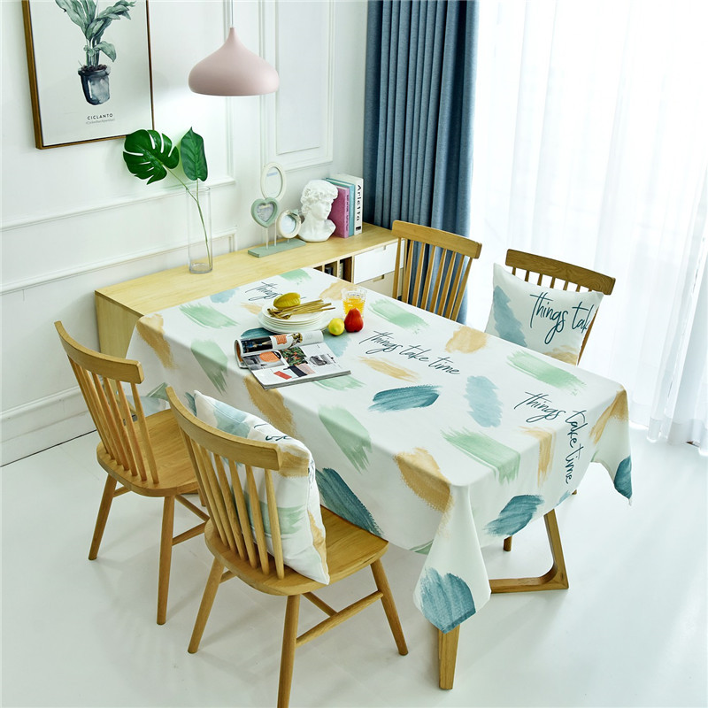 A683 TPU tablecloth Nordic ins style oil-proof and waterproof table cloth washable rectangular small fresh coffee table round table cloth