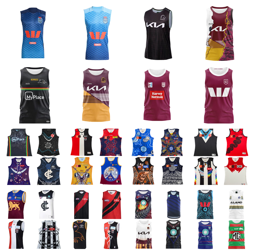 2024 2025 2026 AFL port Adelaide crows Essendon Bombers Rugby jerseyS 24 25 26 Brisbane Lions fremantle dockers tank gold coast suns vest Rules football jerseys