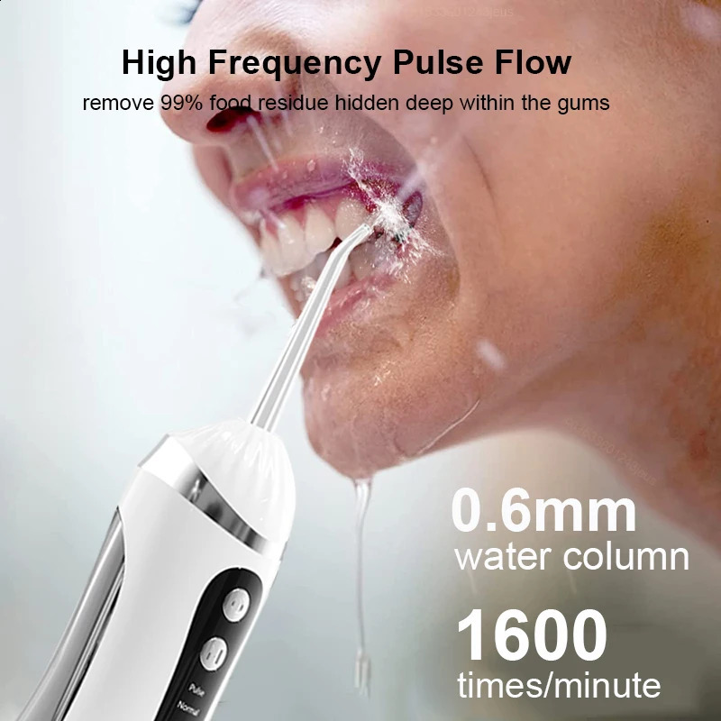 Oral Irrigator Dental Water Flosser for Teeth Electric Dental Irrigator Rechargeable Dental Water Jet Floss for Teeth Cleaning 250520