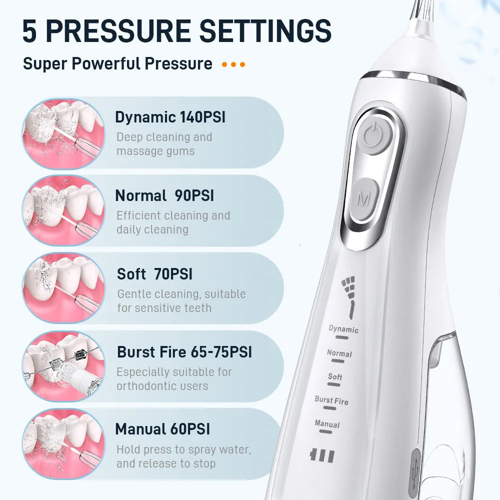 Household electric arterial irrigation device convenient dental beauty water flosser calculus irrigator oral c 250519