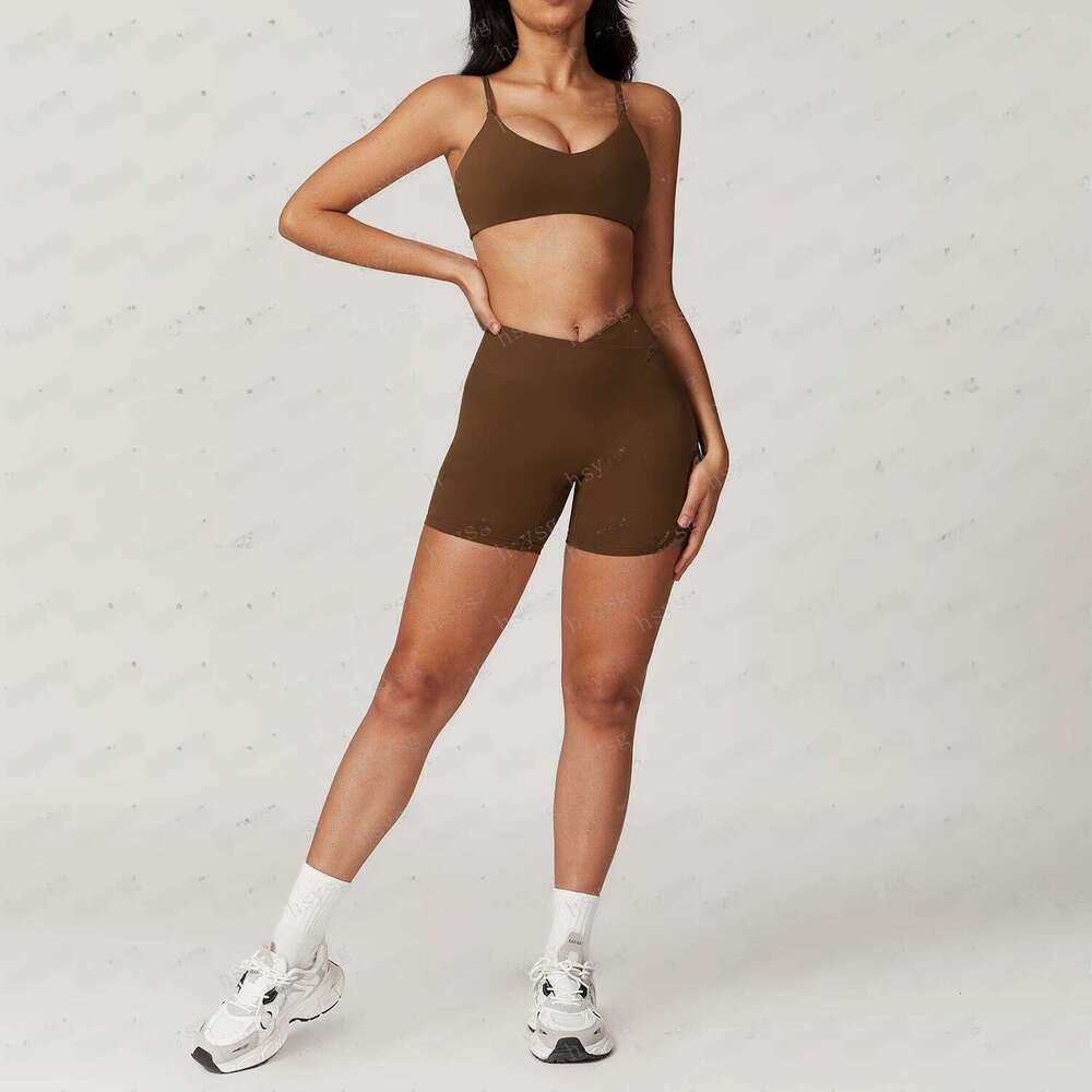 womens quick dry designer yoga sports bra high waist shorts set designer workout vest top running fitness clothes breathable seamless activewear