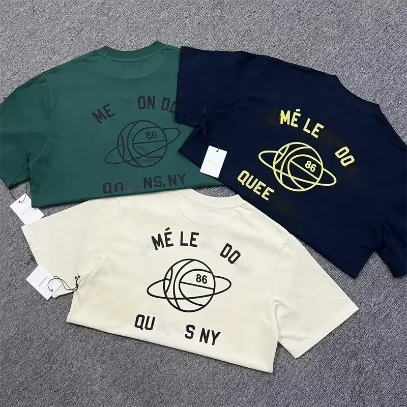 Men's Printed Loose Casual light luxury summer fun printing short-sleeved T-shirt loose and comfortable cotton top short-sleeved