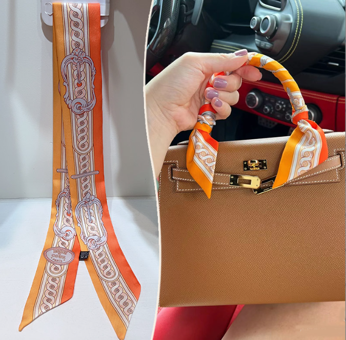 Fashion Designer Stripe Print Bags Scraf Scarves Handle Bag Bandanas Lage Lady Wedding Muffler France Wallet Purse Handbag 40style