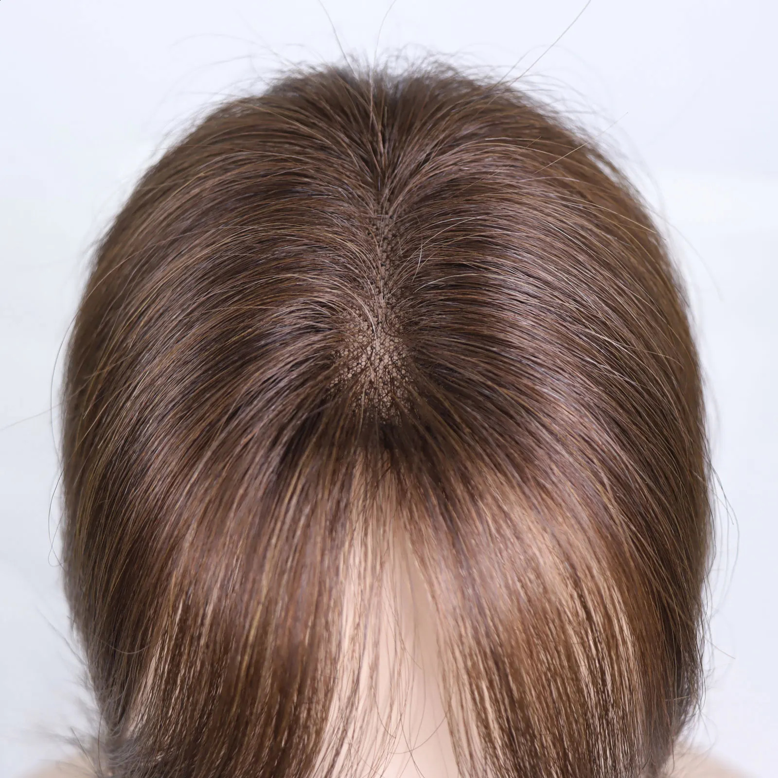 3D Bangs Human Hair Invisible Seamless French Wispy Air Bangs Brown Overhead Fringe with Temples Hairpiece for Women Topper 250521