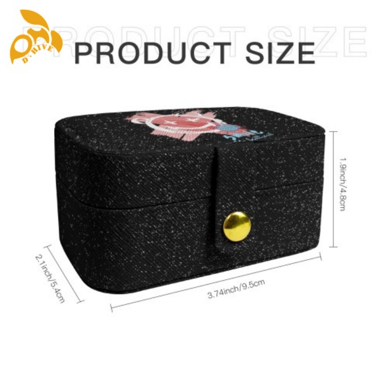 Free delivery. We offer free portable jewelry boxes in high-quality light beige, white and black custom-made by designers