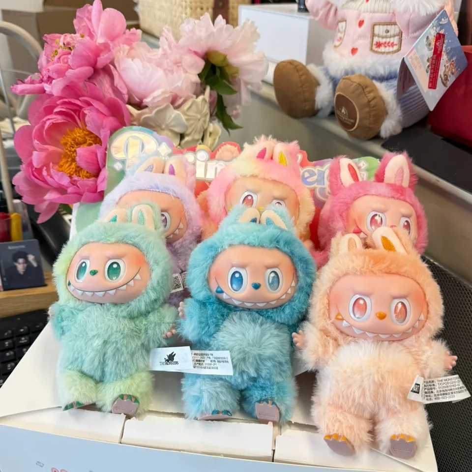 Labubu Monster V3 2 1 Collection Series Blind Box New Vinyl Toy Animated Character Face Doll Mystery Surprise Keychain Kids GiftT250521