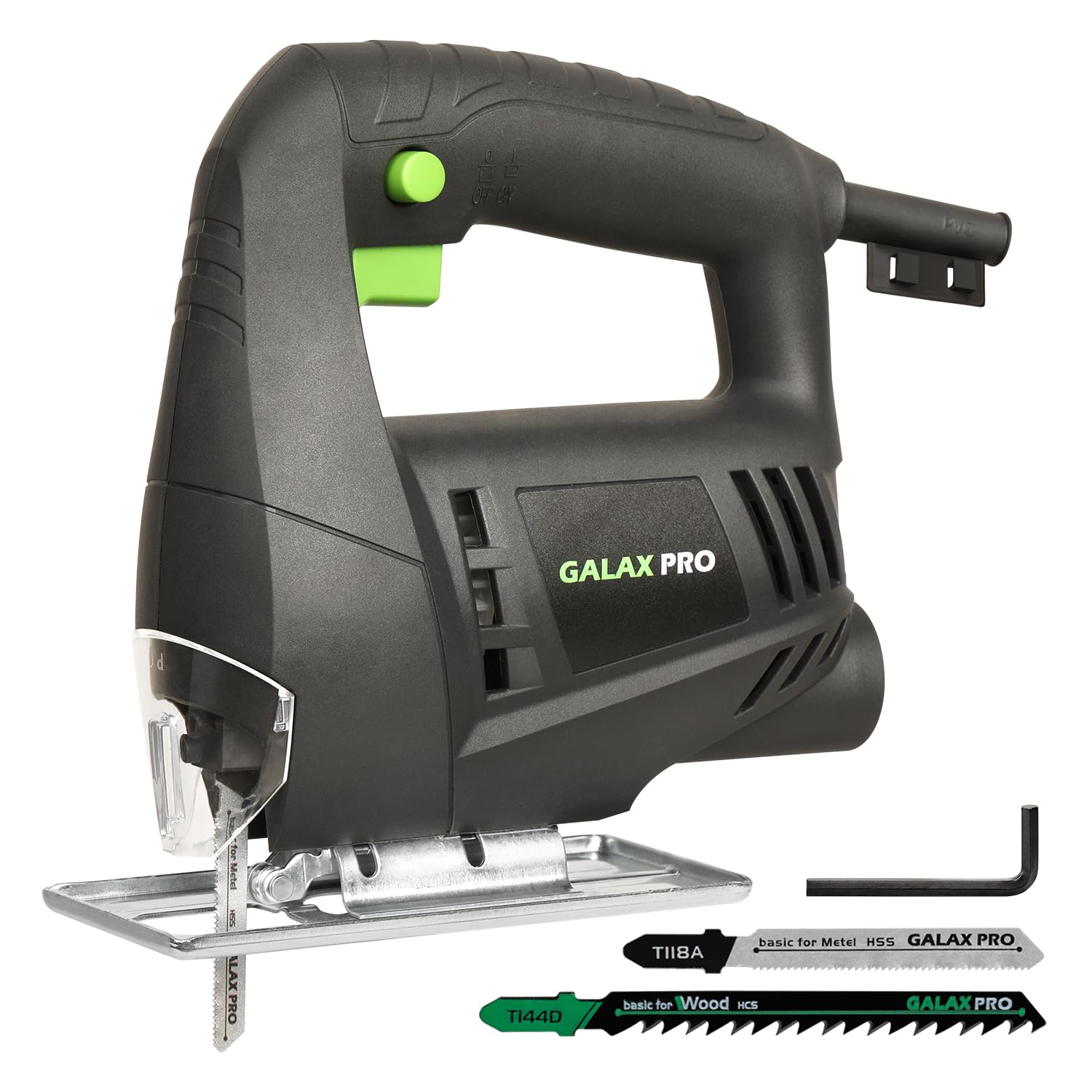 GALAX PRO 3.3Amp Jig Saw 3000 RPM No Load Speed Jigsaw with Lock-on Button Cutting Angle 45 Degree 2pcs Cutting Blades