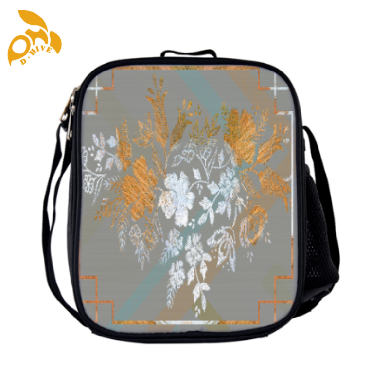 Free delivery. top designers customize round, beige and black half-length, lightweight, simple and square insulated meal bags