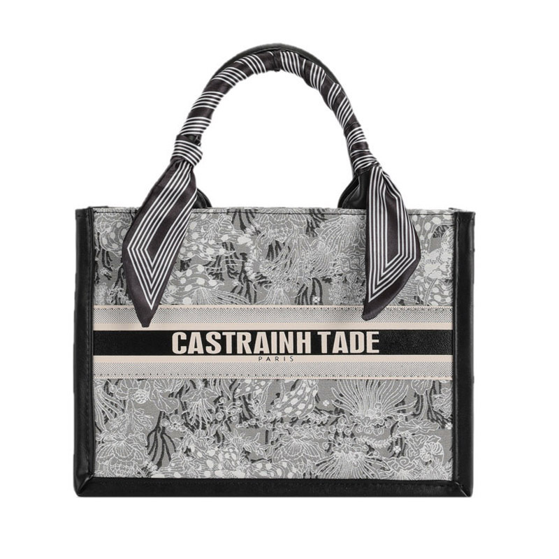 Free shipping 2025 new designer Shoulder Bags Fashion commute Printed Silk scarf handbag high-capacity underarm Tote bag blue free shipping