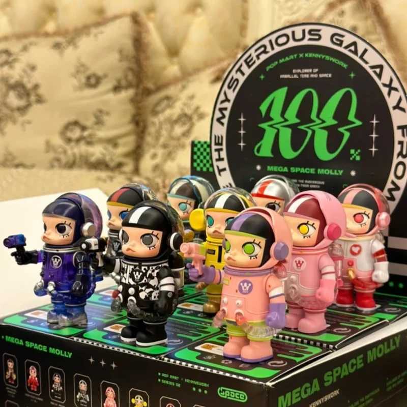 Genuine Mega Space Molly 100% V2 Series 02-B Blind Box Cute Action Figure Toys Mystery Box Desktop Decor Ornament Kids GiftT250510