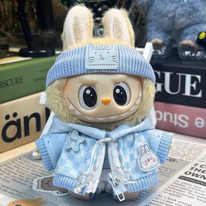 For Labubu 17cm Doll Clothes Outfit Accessories for Korea Kpop Exo Labubu V1 V2 Idol Sitting Party Sporty Zip-up Clothing W250521