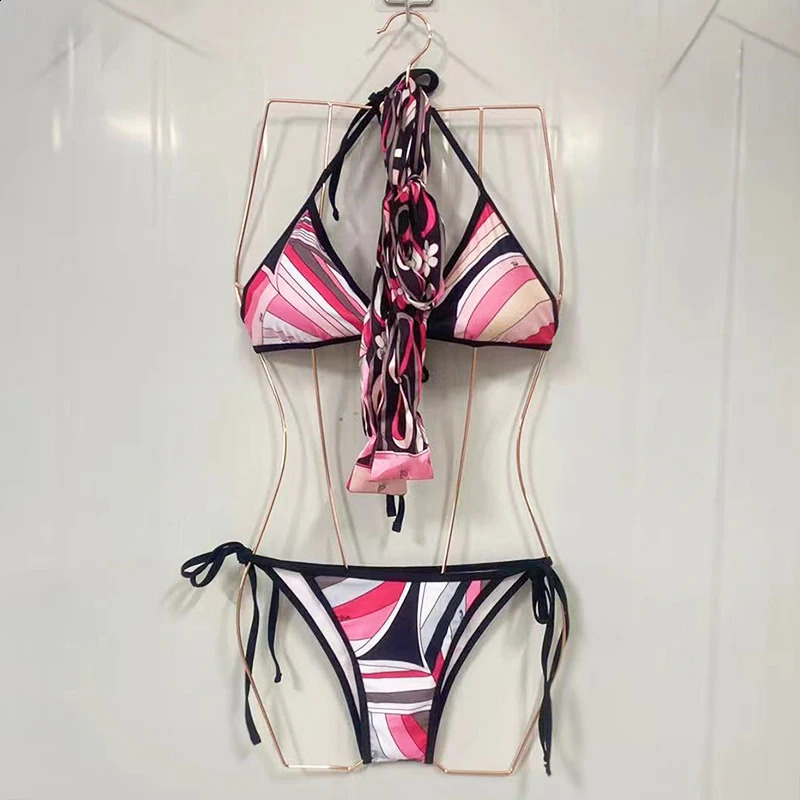 Italian Classic Headband Bikini Set ner Womens Sexy 3 Pieces Swimsuits 250521