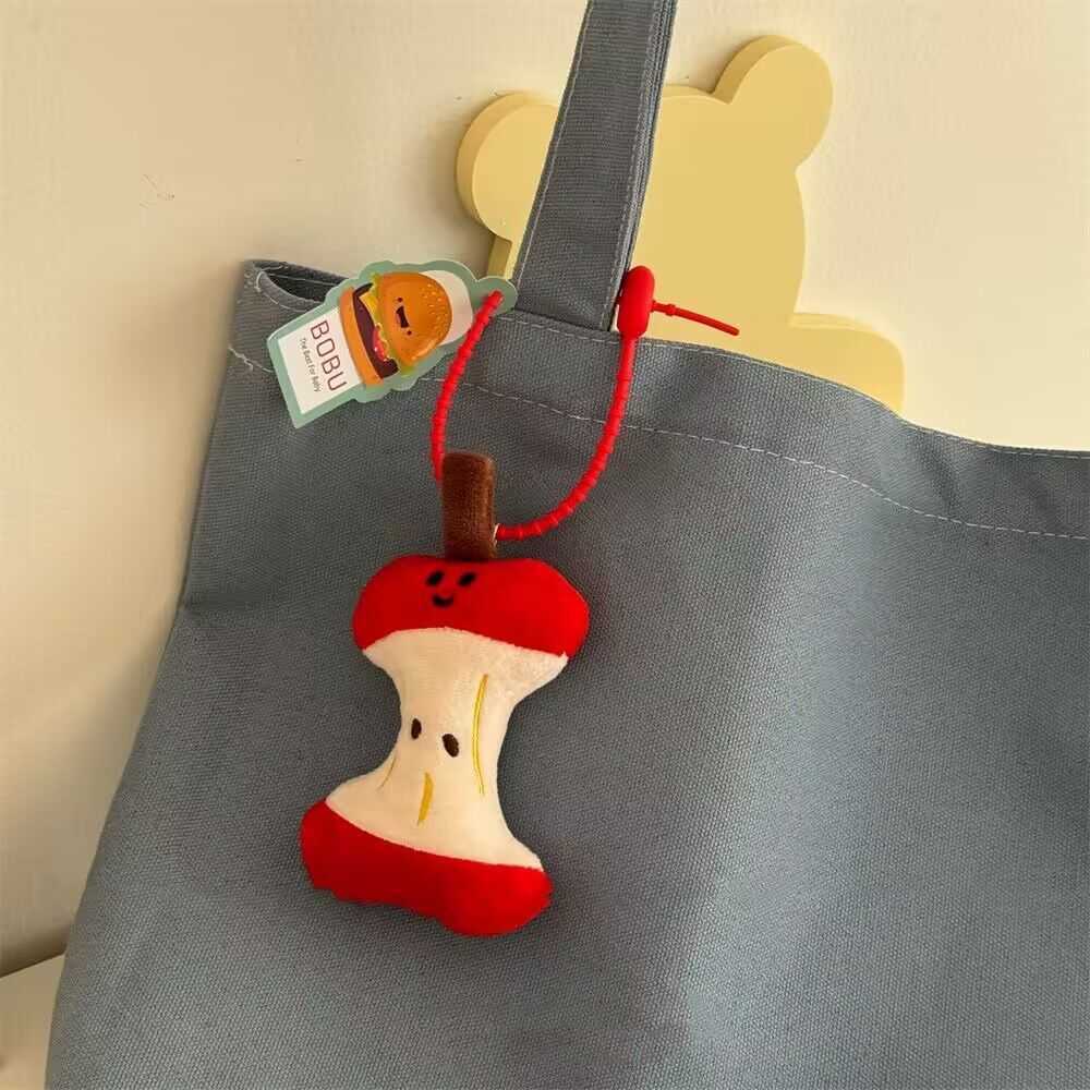 Ins Cute Creative Apple Core Doll Pendant Plush Toy Bag Keychain Hanging Accessories Doll Gift