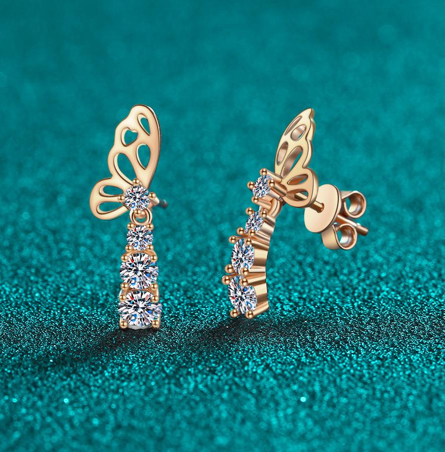 These keywords are highly relevant for users looking for luxury earrings, silver jewelry, or butterfly-themed designs, and will help them easily find 