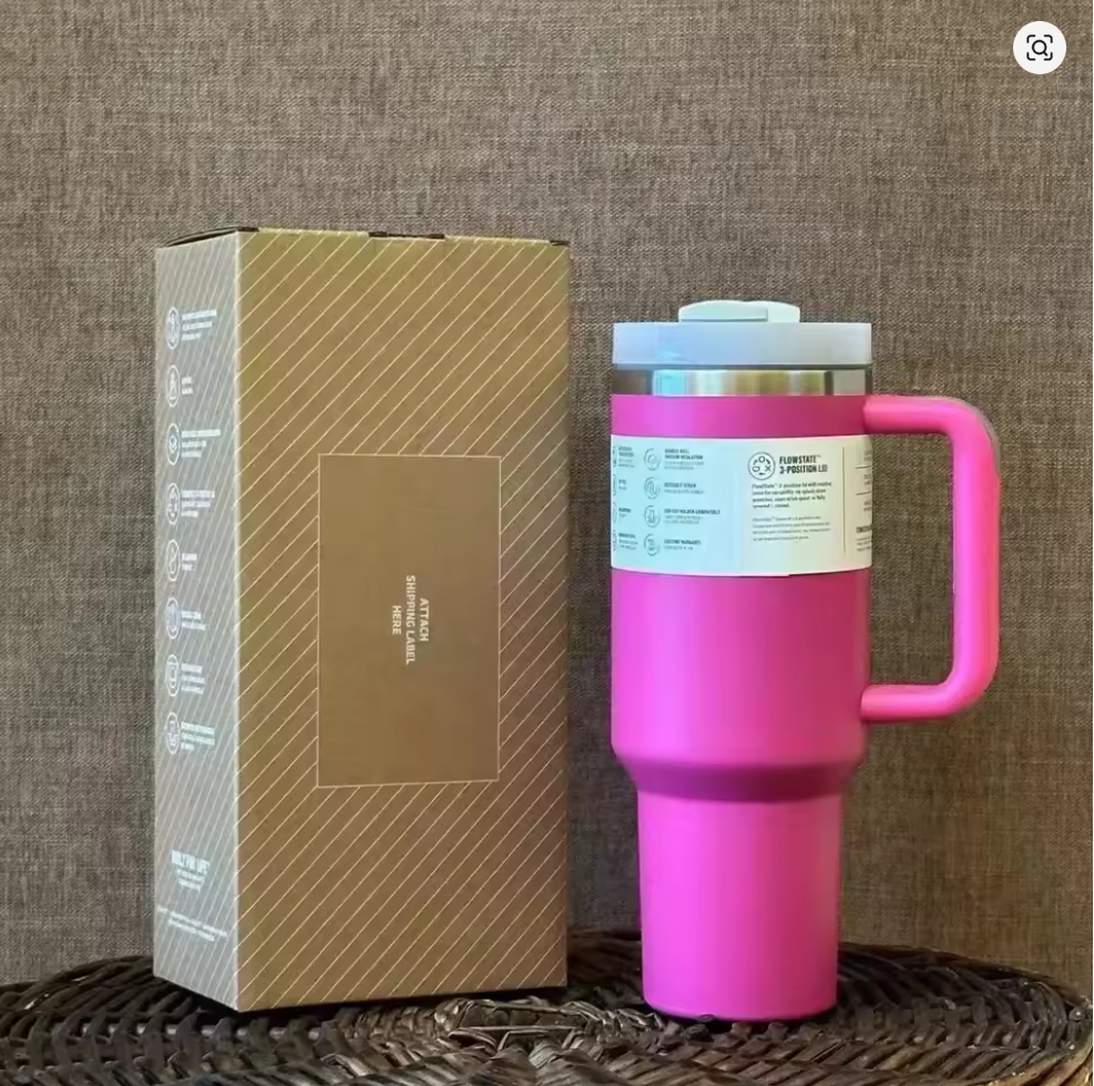 3 days delivery US warehouse New 30oz 40oz Tumbler with Straw Lid Stainless Steel Coffee Thermos Cup Double Wall Vacuum Insulated Car Travel Mugs 2305