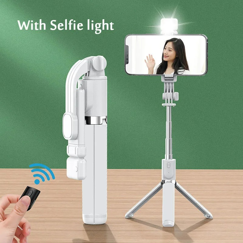 Portable Bluetooth Selfie Stick Retractable Multifunctional 103CM Phone HoldeTripod with Selfie Light Wireless Remote Shutter - view 9