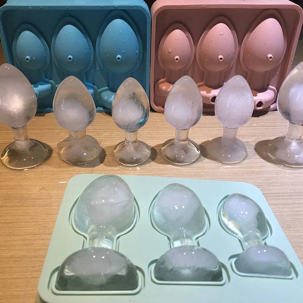 Prank Tray Silicone Butt Plug Shaped Cube Molds Household Whiskey Tails Ice Maker Kitchen Gadget Accessories