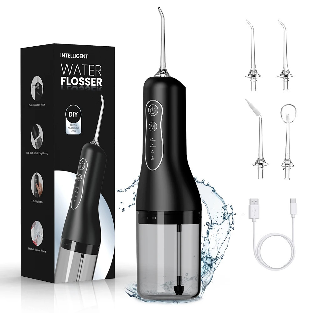 Oral irrigator USB rechargeable dental floss portable sprayer 260ML water tank waterproof oral care cleaning 250519