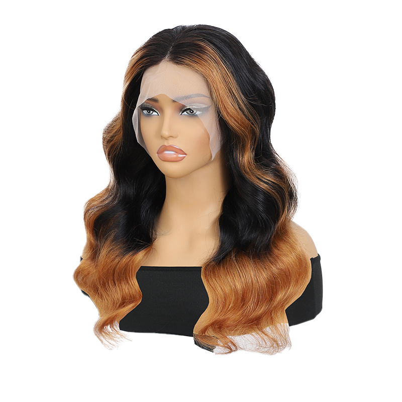 32 inch 13x6 HD lace front wig human hair | Brazilian Raw Virgin Hair 1B/30 women's body wave human hair, free to sew natural