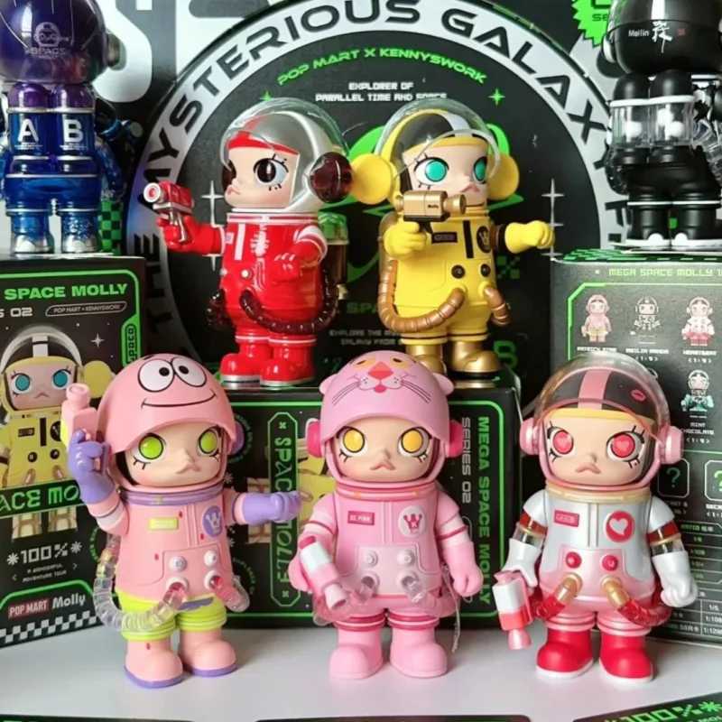 Genuine Mega Space Molly 100% V2 Series 02-B Blind Box Cute Action Figure Toys Mystery Box Desktop Decor Ornament Kids GiftT250510