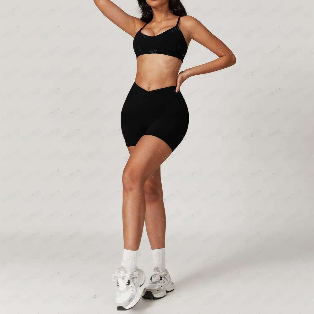 womens quick dry designer yoga sports bra high waist shorts set designer workout vest top running fitness clothes breathable seamless activewear