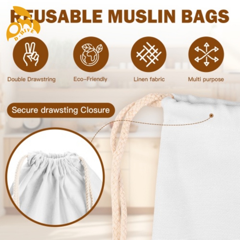 Free delivery.fashion designers customize round, beige black half-length, lightweight and simple canvas makeup drawstring bags