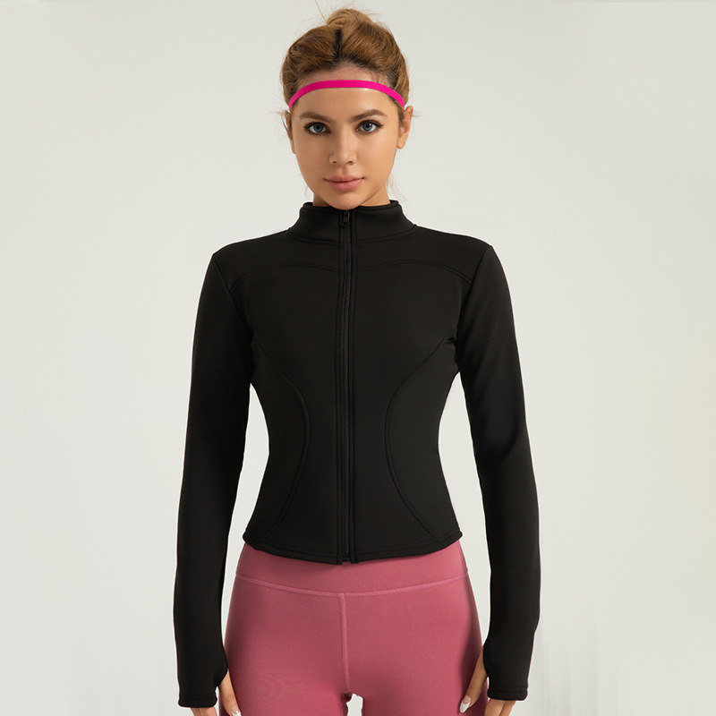 New autumn winter suits, plush and thickened thermal fitness suits, casual slimming running yoga jackets
