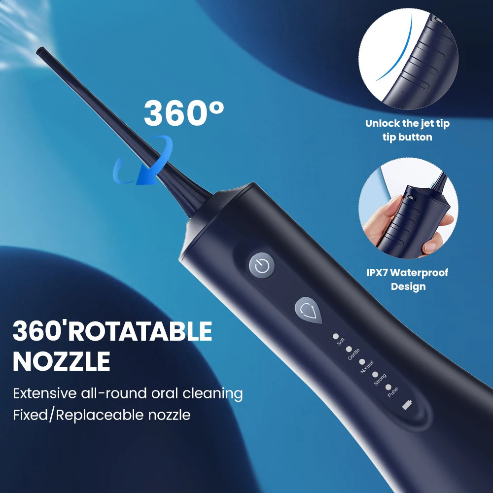 SEJOY Electric Teeth Cleaner Kit Dental Oral Irrigator Portable Dental Water Flosser 5 Modes Mouth Washing Machine 250520