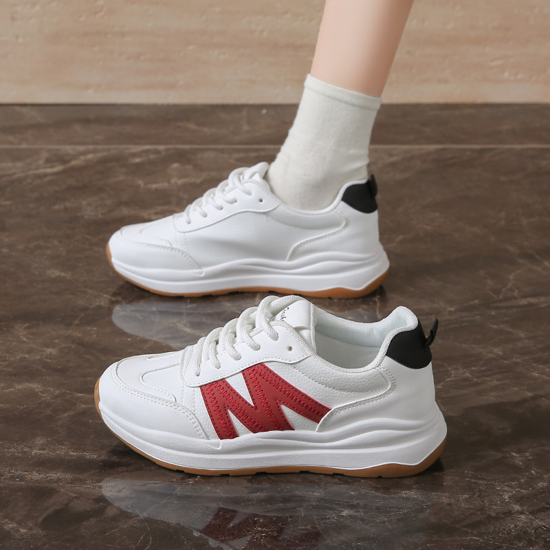 Free Shipping 2025 Summer New Style Fashion Women Letter Sneaker Shoes Comfortable Versatile Casual Running Shoes Hot Selling White Shoes Large Size 3