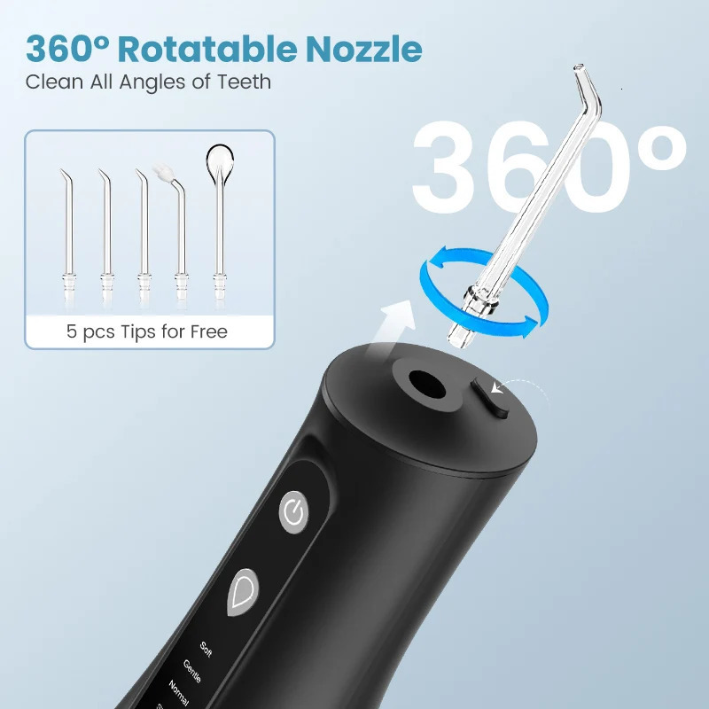 Sejoy Cordless Water Flosser Oral Irrigator Portable Dental Tips for Teeth Cleaning Denture Brushes Home And Travel IPX7 250519