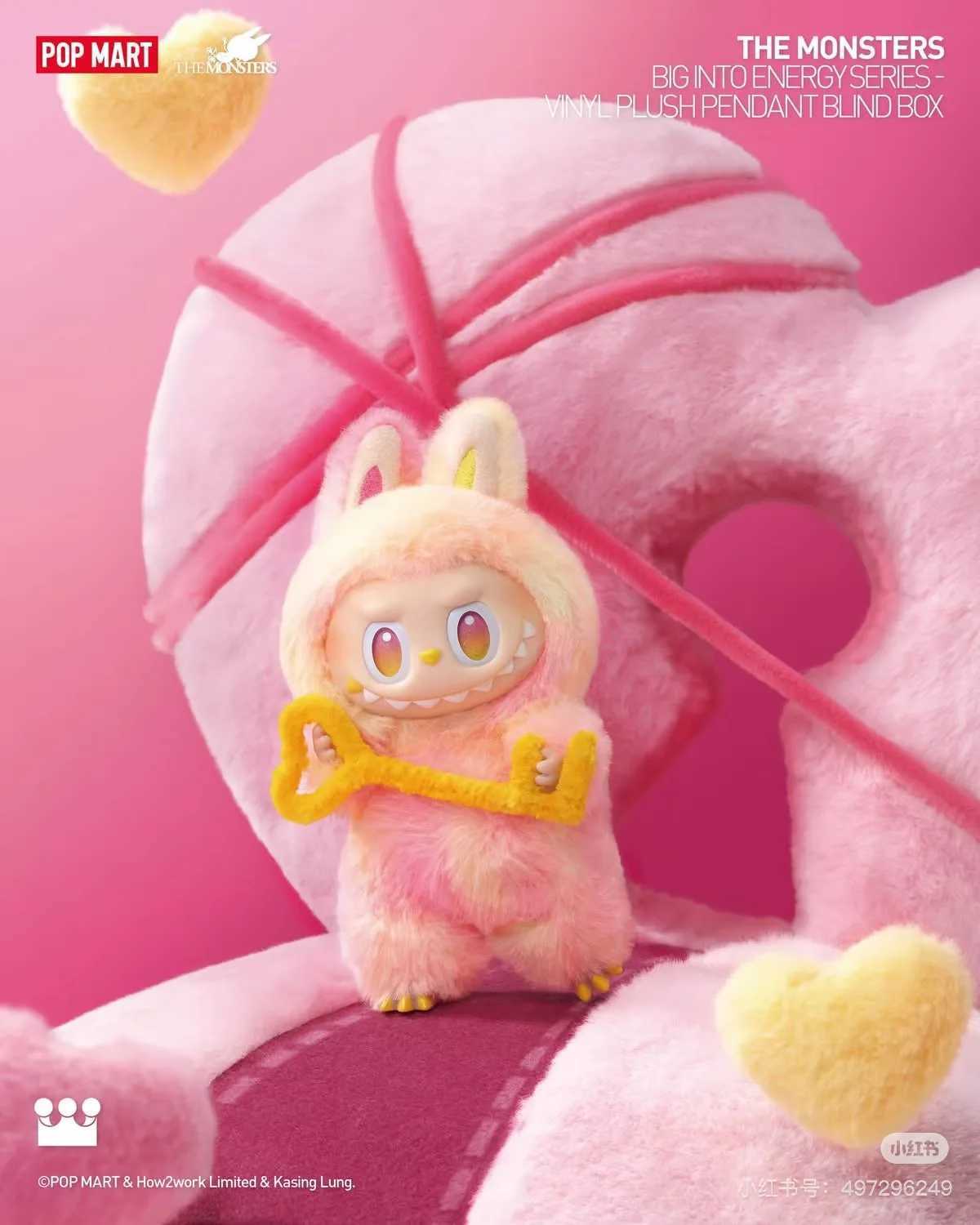 New 100% Genuine Labubu V3 The Monsters Big Into Energy Series Blind Box Vinyl Plush Doll Pendant Gradient Color GiftT250521