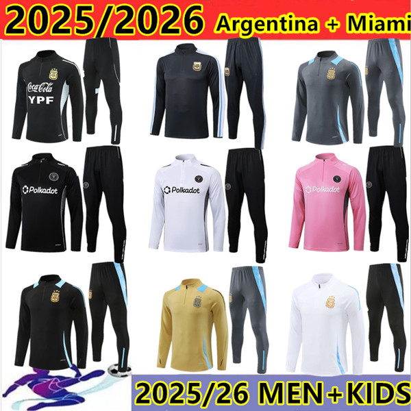 3-star Argentina tracksuit Soccer Jerseys 2025 2026 Home Away jacket Football Shirts MESSIS DI MARIA DYBALA DE PAUL MARADONA Men Kids training suit tracksuits Kit