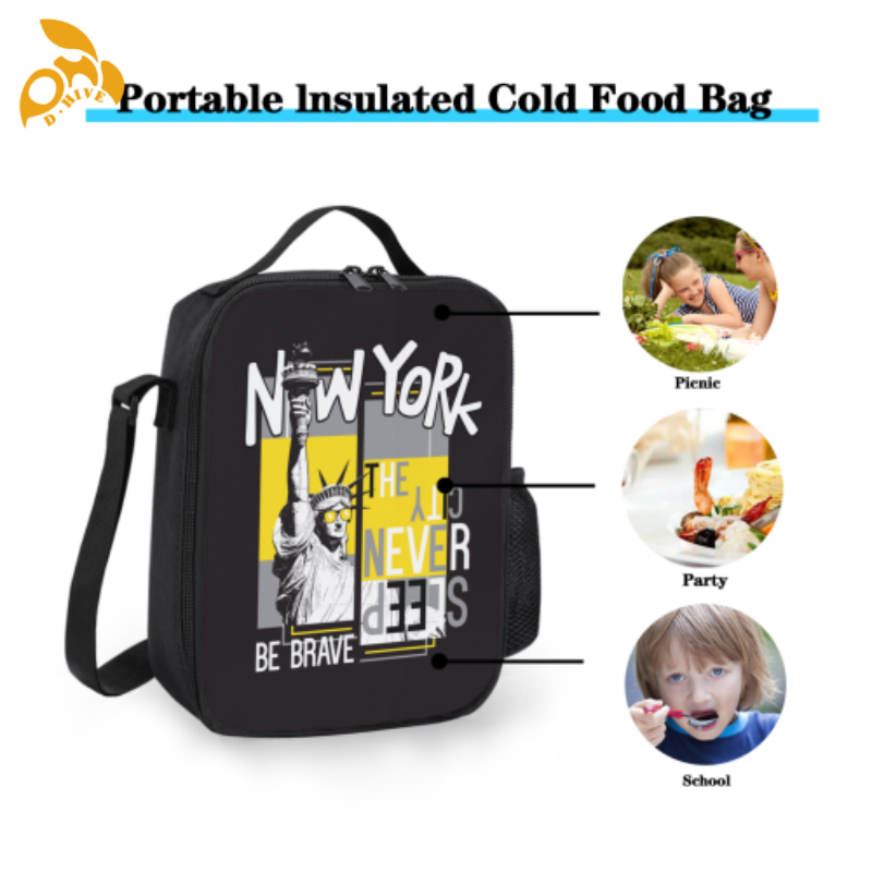 Free delivery. Top designers customize round, beige and black semi-long, lightweight, simple and square portable insulated meal bags