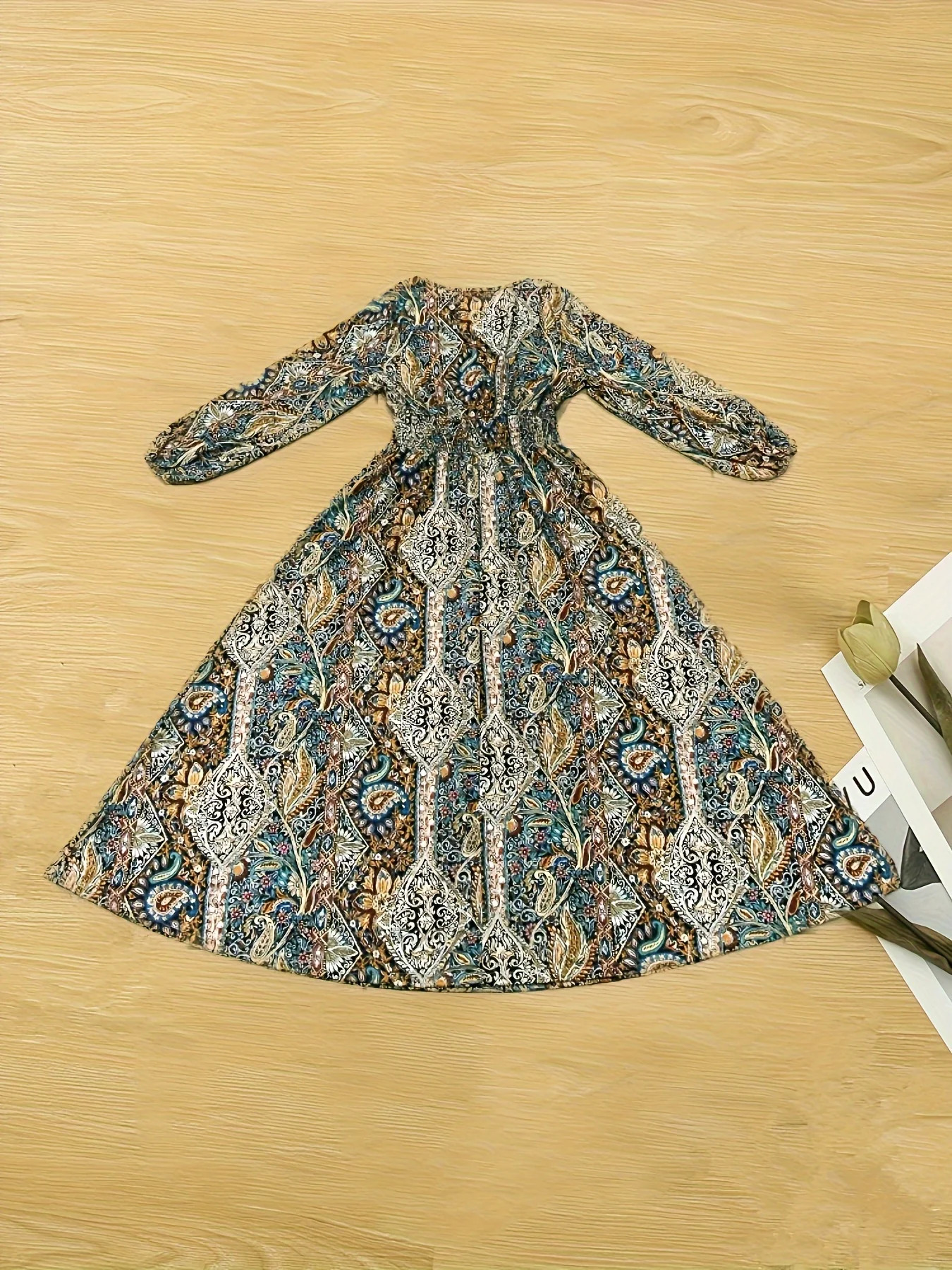 cross-border European and American plus size autumn sexy V-neck long sleeve dress 250520