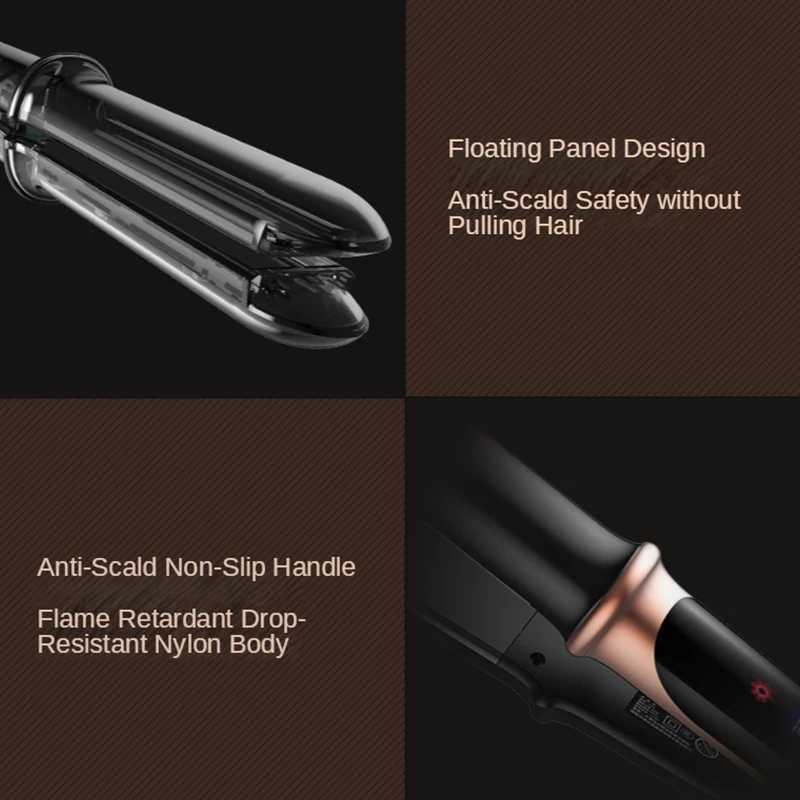 Professional 2 In1 Hair Straightener Curler Flat Iron Negative Ion LED Display Hair Straightening Curling Iron Beauty Hair Tools W250610