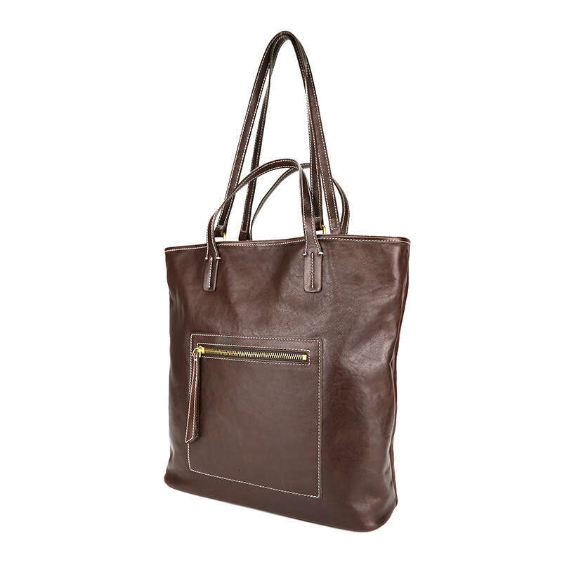 Tote Bag Head Layer Cowhide Vegetable Tanned Genuine Leather Women Autumn Winter New Single Shoulder Crossbody Handbag Commuting Large Capacity Tote B