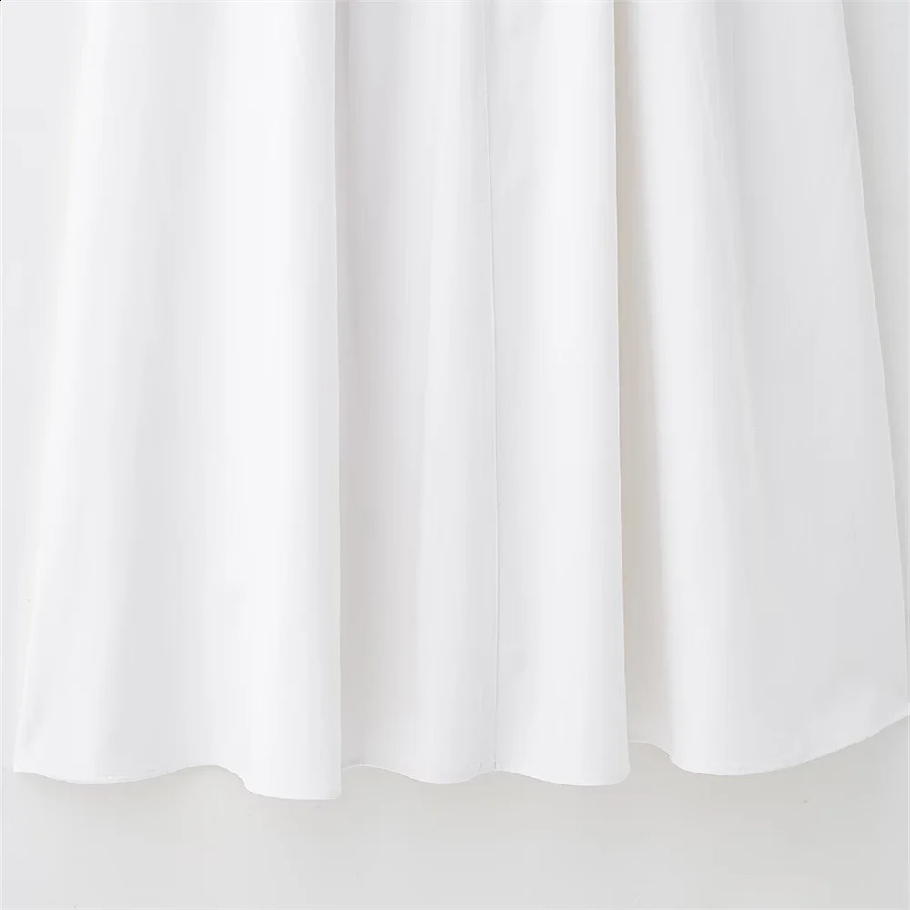 UNIZERA womens solid color pleated mid length skirt pocket decoration for spring and summer half 250513Z