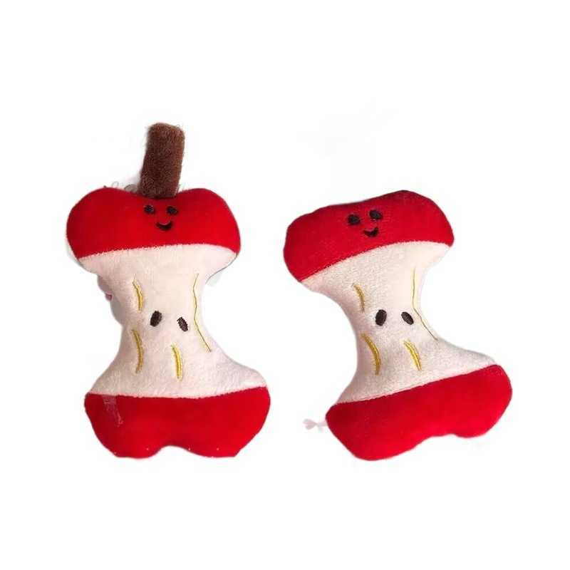 Ins Cute Creative Apple Core Doll Pendant Plush Toy Bag Keychain Hanging Accessories Doll Gift