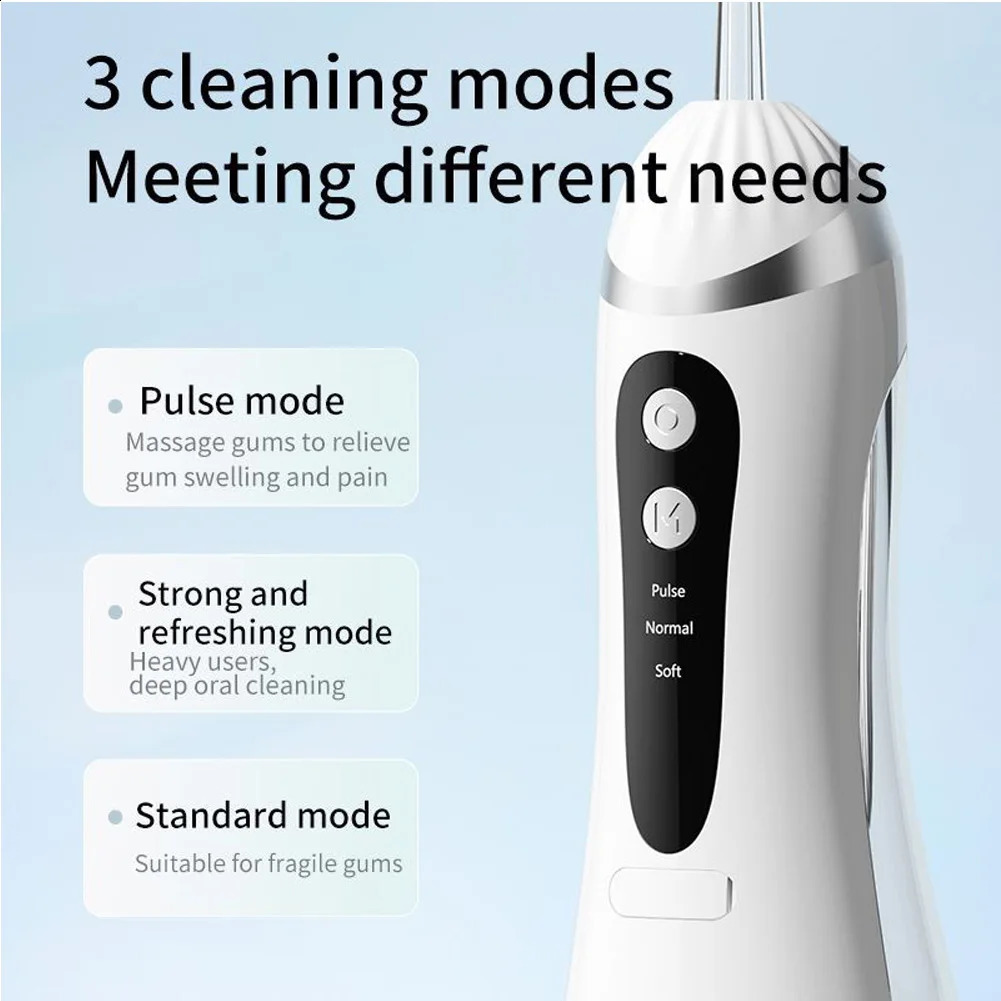 Oral Irrigator 3 Cleaning Modes Portable Rechargeable Waterproof IP65 Dental Water FlosserTeeth Whitening Jet Floss 200ML 250520
