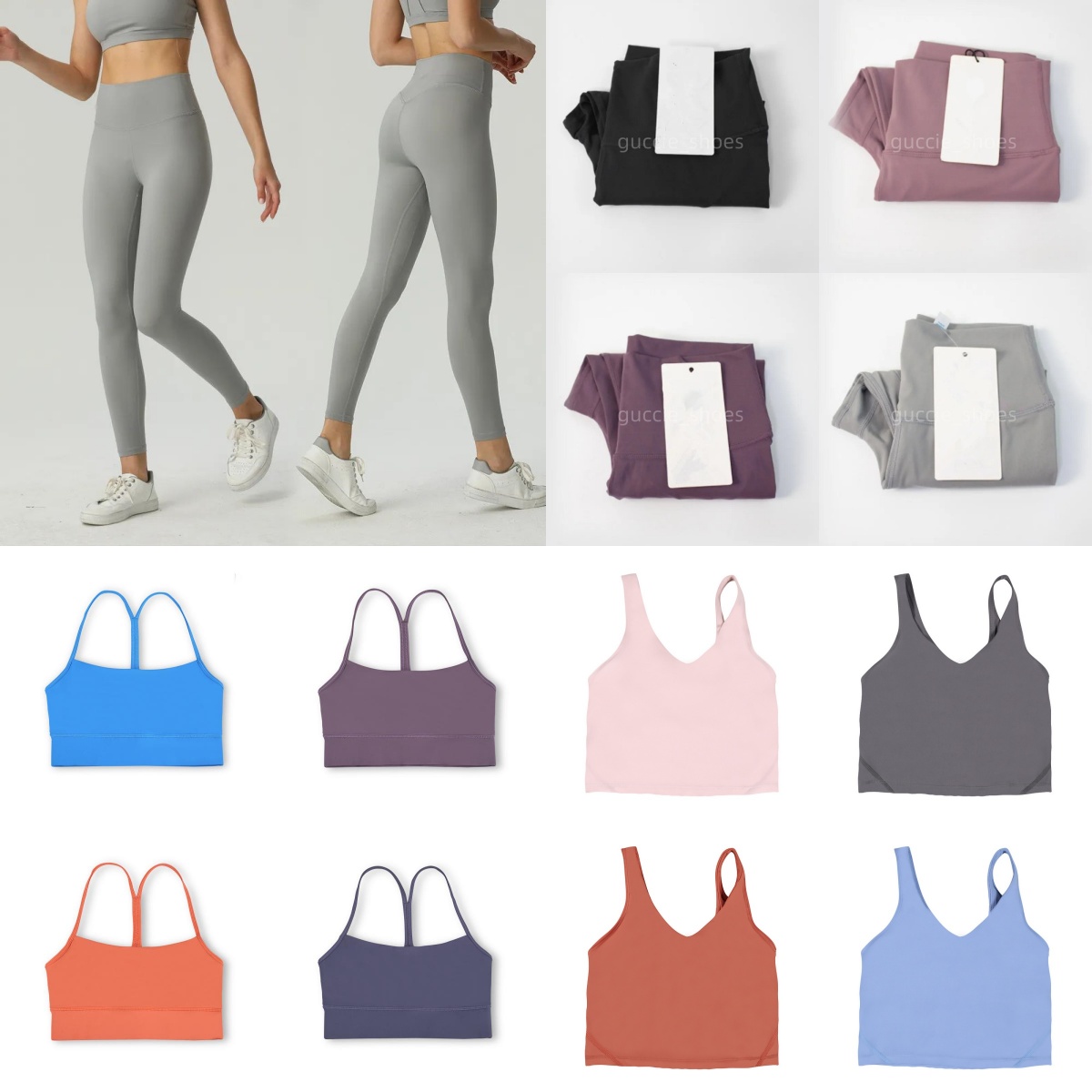 Women Yoga Sets lingerie Push Up Fitness Leggings Sports Bra Soft High Waist Elastic Sportswear Outfits Pants Gym Suits Running Workout Tracksuits Lycra fabric